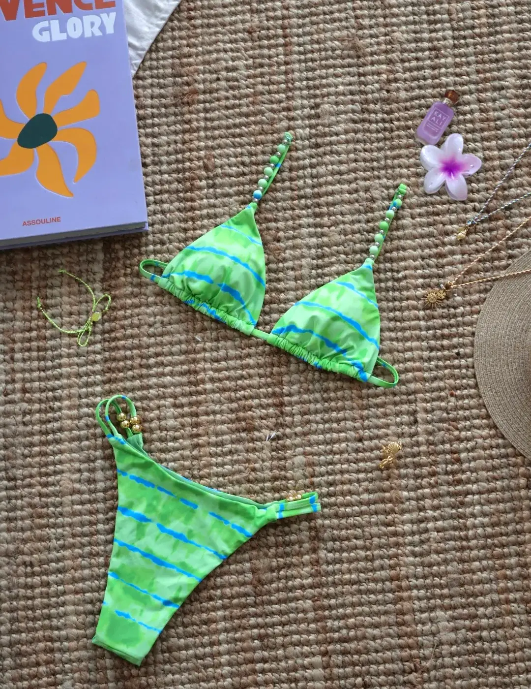 bikini verde e azul genero diy